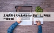 上海高架斗气车主或涉什么罪名?（上海高架行驶视频）