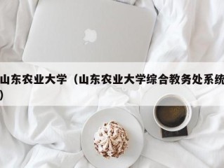 山东农业大学（山东农业大学综合教务处系统）