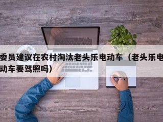 委员建议在农村淘汰老头乐电动车（老头乐电动车要驾照吗）