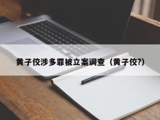 黄子佼涉多罪被立案调查（黄子佼?）