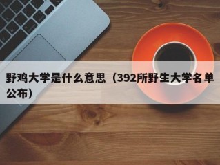 野鸡大学是什么意思（392所野生大学名单公布）