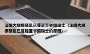法国大规模骚乱已蔓延至邻国瑞士（法国大规模骚乱已蔓延至邻国瑞士的原因）