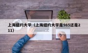 上海纽约大学（上海纽约大学是985还是211）