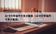 20寸行李箱尺寸多少厘米（18寸行李箱尺寸多少厘米）
