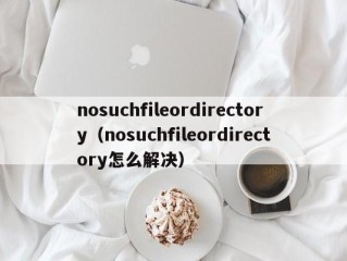nosuchfileordirectory（nosuchfileordirectory怎么解决）
