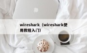 wireshark（wireshark使用教程入门）