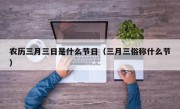 农历三月三日是什么节日（三月三俗称什么节）