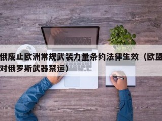 俄废止欧洲常规武装力量条约法律生效（欧盟对俄罗斯武器禁运）
