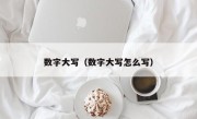 数字大写（数字大写怎么写）