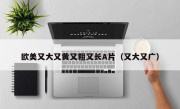 欧美又大又黄又粗又长A片（又大又广）