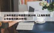 上海财务把公司偷得只剩20块（上海财务把公司偷得只剩20块钱）
